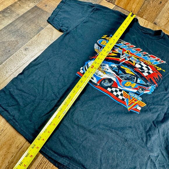 VAN HALEN Racing 84 Concert T Shirt Mens 2XL Black Band Graphic Print Tee - Picture 7 of 8